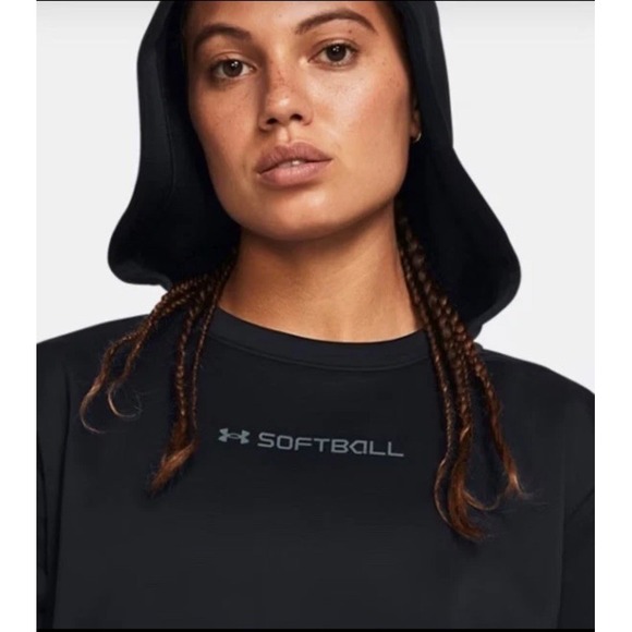 NWT Under Armour Women's Armour Fleece® Softball Hoodie Black Size Medium - Picture 2 of 5